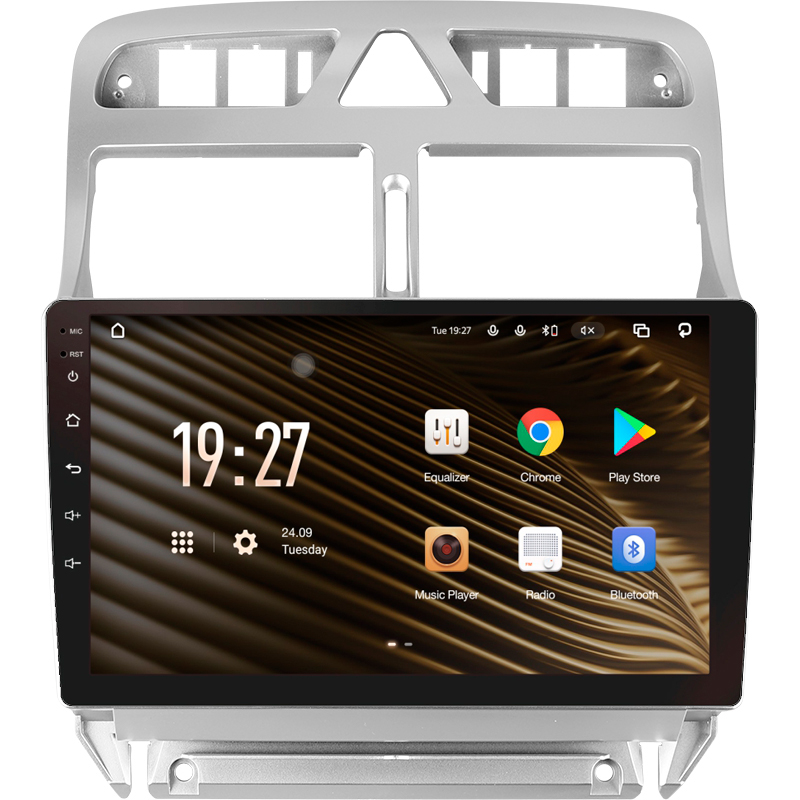Android head unit SIGMA S9464 ANDROID 12 4+64 Gb 4G DSP Peugeot 307 1 2001-2008 9"