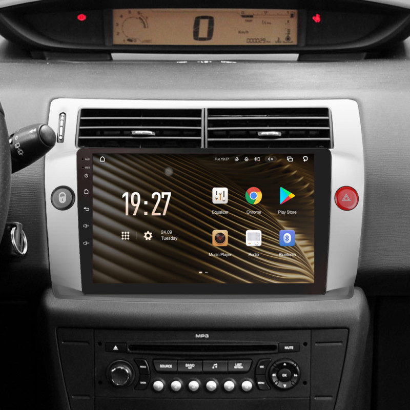 Android head unit SIGMA S9464 ANDROID 12 4+64 Gb 4G DSP Citroen C4 LA LC C-Triomphe C-Quatre 2004-2014 9"