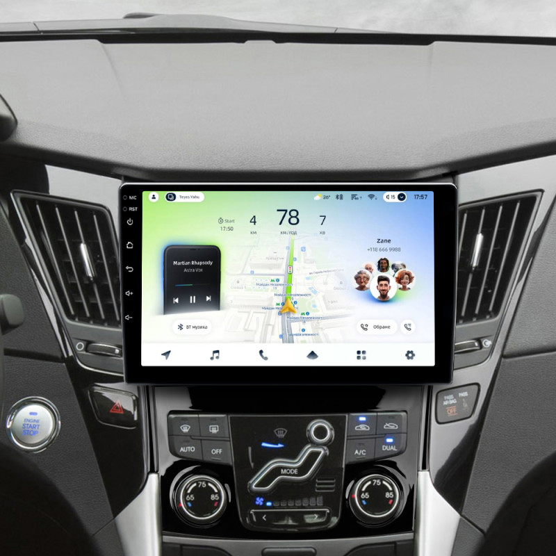 Android head unit Teyes CC4L 4+64 Gb Hyundai Sonata 6 YF 2009-2014 (A) 9"
