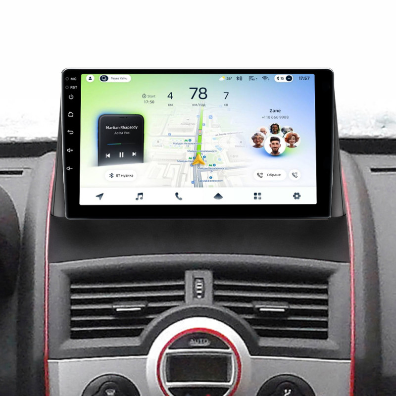 Android head unit Teyes CC4L 6+64 Gb Renault Megane 2 2002-2009 9"