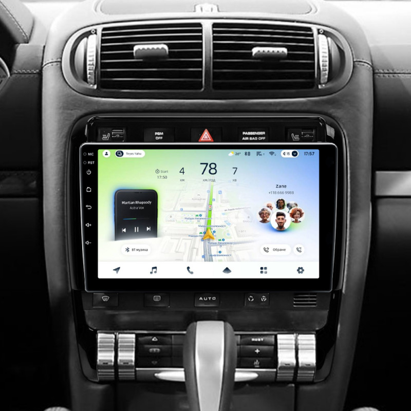 Android head unit Teyes CC4L 4+64 Gb Porsche Cayenne I 1 9PA 2002-2010 9" (L1)