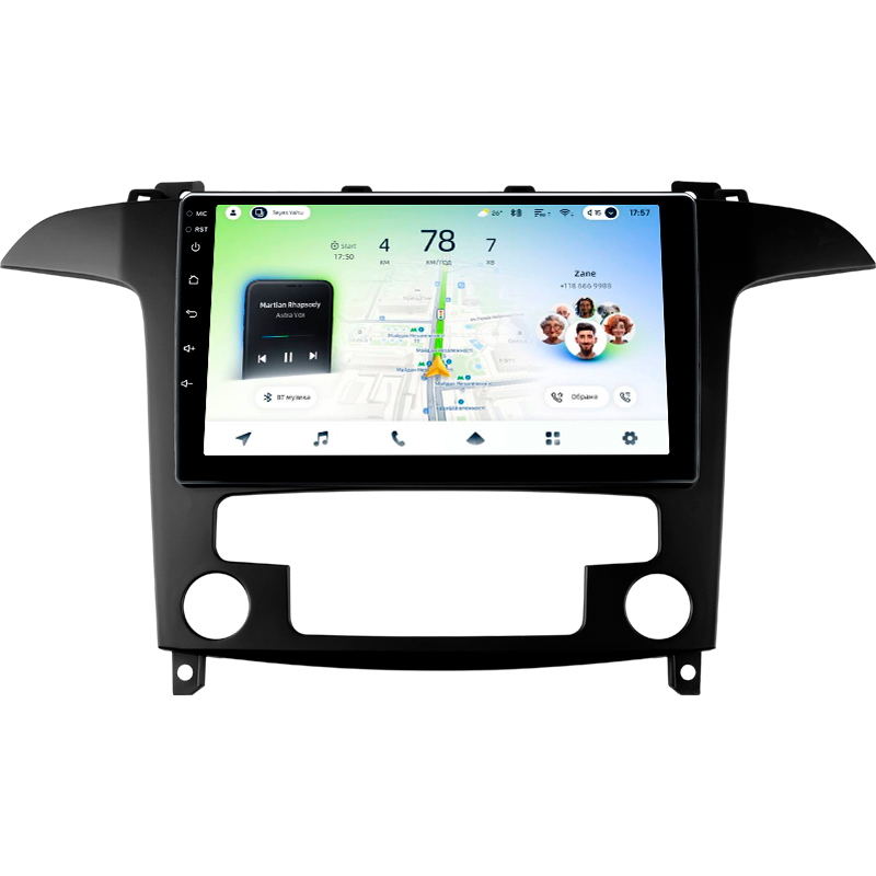 Android head unit Teyes CC4L 4+64 Gb Ford S-MAX 1 2006-2015 (F1) 9"