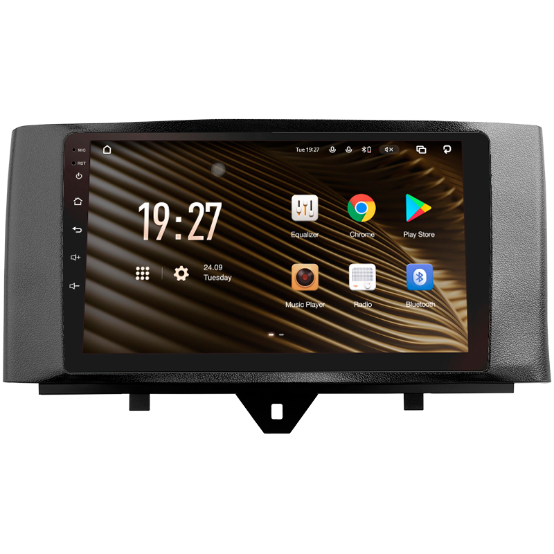 Android head unit SIGMA S9464 ANDROID 12 4+64 Gb 4G DSP Mercedes Benz Smart Fortwo 2 2010-2015 (F1) 9"