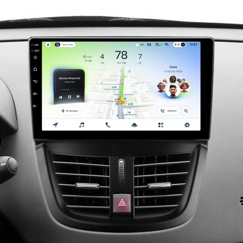 Android head unit Teyes CC4L 6+64 Gb Peugeot 207 2006-2015 9"