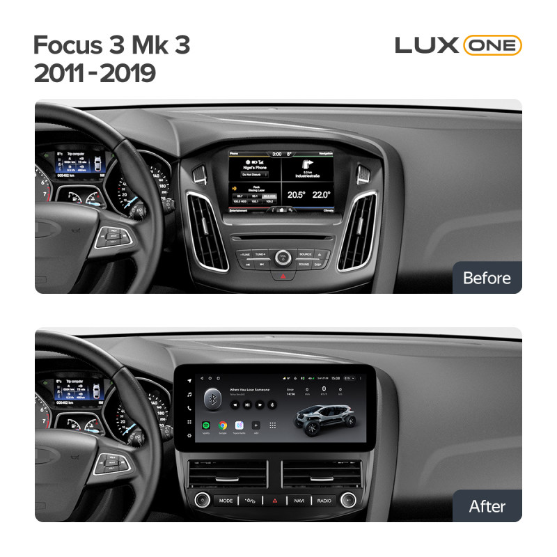 Android head unit Teyes LUX ONE 4+64 Gb Ford Focus 3 Mk 3 2011-2019 12.3" (L2)