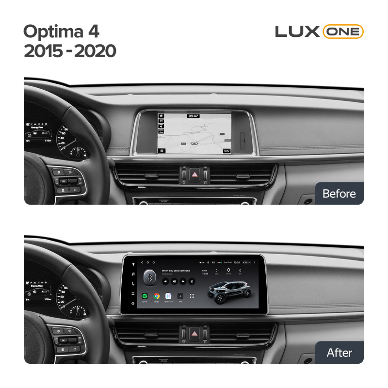Odtwarzacz multimedialny Teyes LUX ONE 4+64 GB do Kia Optima 4 JF (2015–2020, wersja B), 12,3