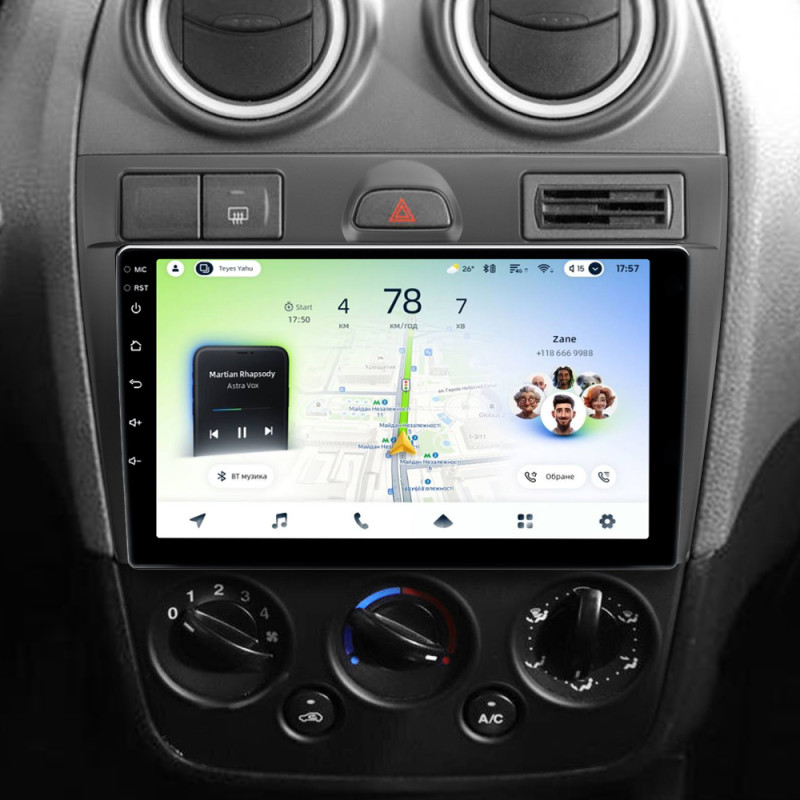 Odcinek radiowy Teyes CC4L 4+64 GB do Ford Fiesta Mk VI 5 Mk5 (2002–2008), 9
