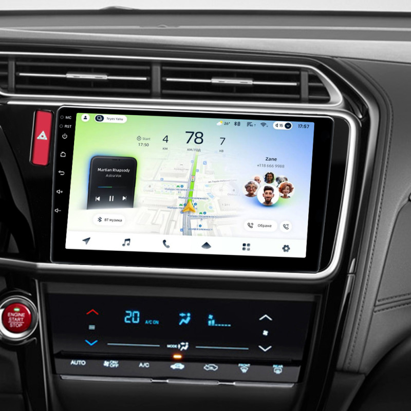 Festplatten-Magnetophon Teyes CC4L 6+64 GB für Honda City (2014–2017, Baujahr B), 10 Zoll.