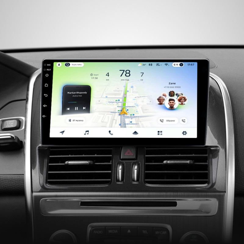 Android head unit Teyes CC4L 4+64 Gb Volvo XC60 I 1 (A) 2008-2013 9" (L1)
