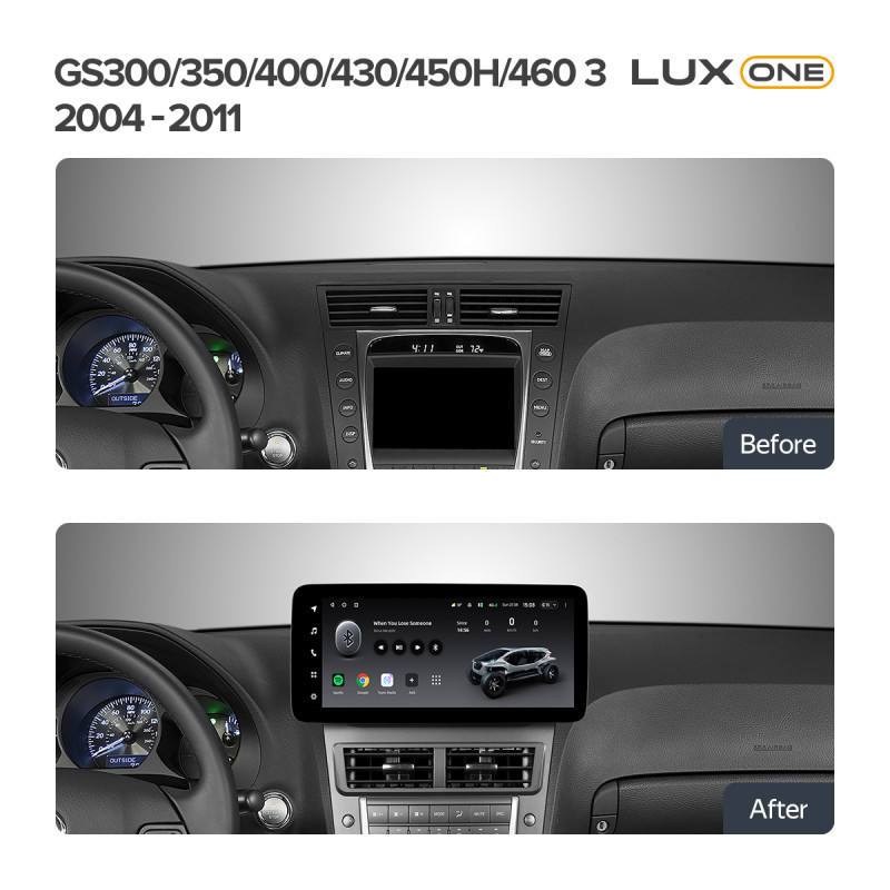 Štátní magnetofon Teyes LUX ONE 4+64 GB Lexus IS F 200D 220D 250 250C 300 350 350C 2 XE20 2005–2013, 12,3
