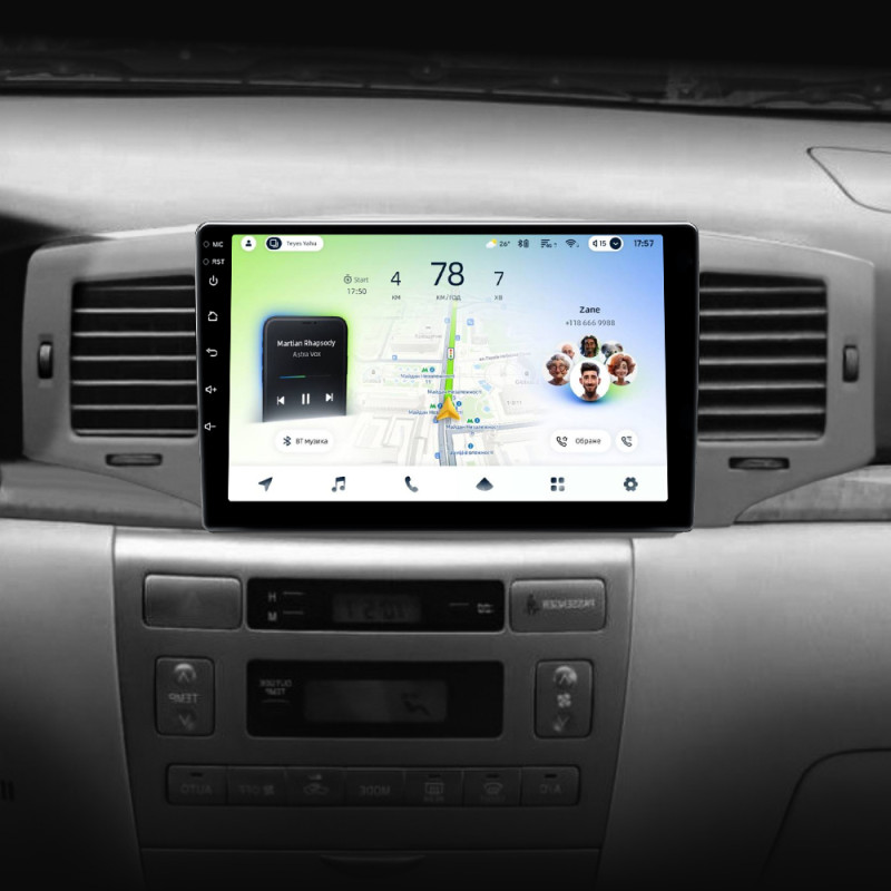 Android head unit Teyes CC4L 6+64 Gb Toyota Corolla 9 E120 2004-2006 9"