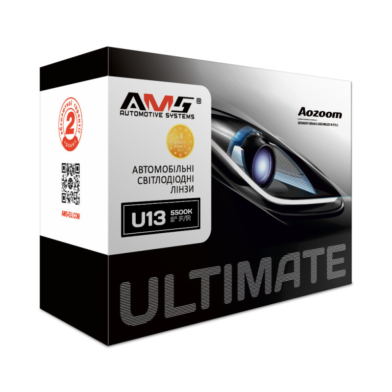LED headlight lenses AMS ULTIMATE U13 5500K 3.0 F/R