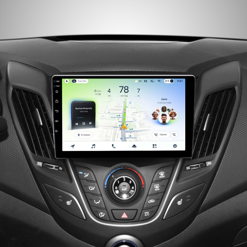 Android head unit Teyes CC4L 6+64 Gb Hyundai Veloster FS 2011 - 2017 (A) 9"