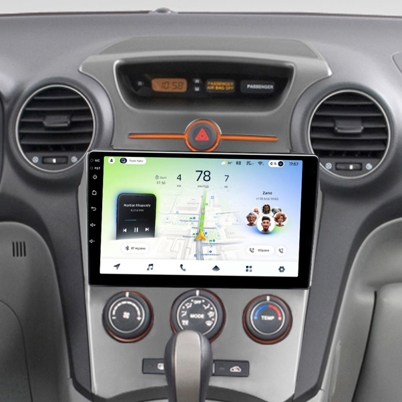 Android head unit Teyes CC4L 6+64 Gb Kia Carens UN 2006-2012 (F1) 9"