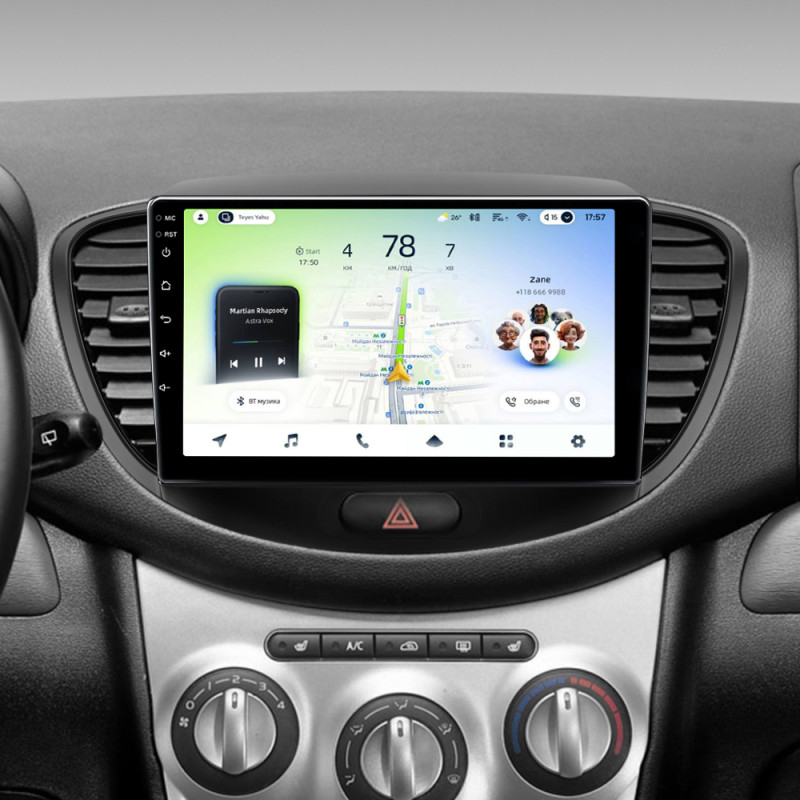 Android head unit Teyes CC4L 6+64 Gb Hyundai i10 2007-2013 9"