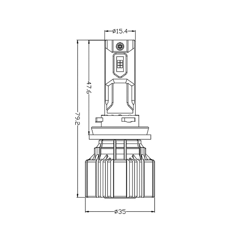 LED bulb AMS VISION-R H11 5500K CANBUS