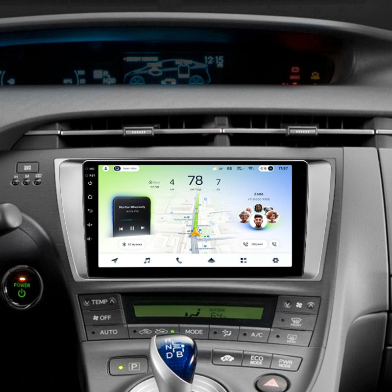 Fest eingebaute Teyes CC4L 6+64 GB Autoradio für Toyota Prius (XW30, 2009–2015), 9-Zoll.