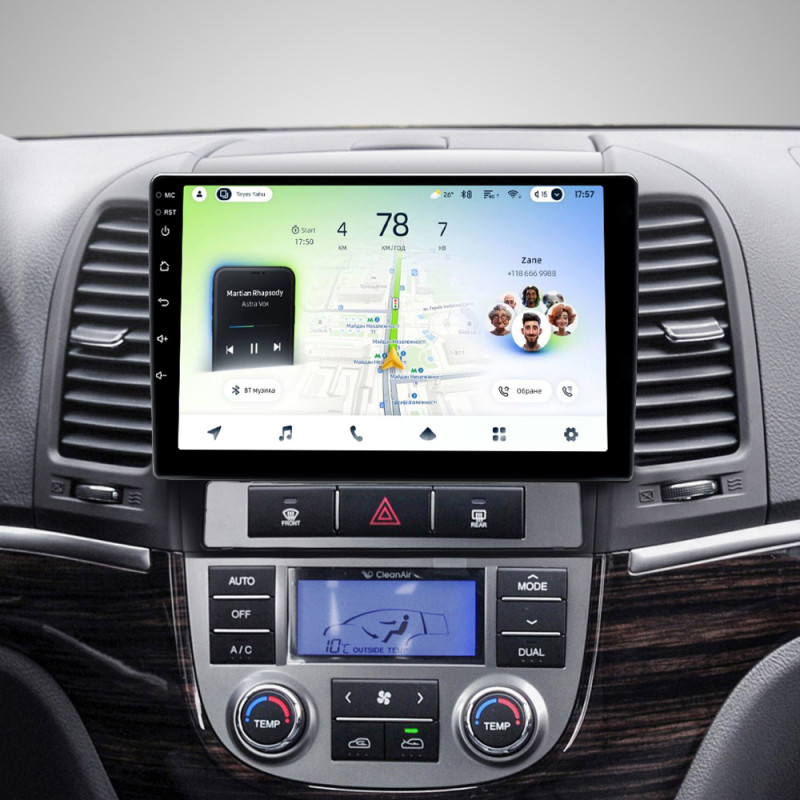 Android head unit Teyes CC4L 6+64 Gb Hyundai Santa Fe 2 2006-2012 9"