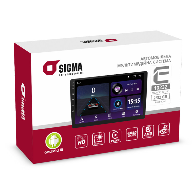 Car multimedia system SIGMA E10232 ANDROID 10 2+32 Gb (10")