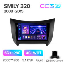 Android head unit Teyes CC3 6+128 Gb Lifan Smily 320 2008-2015 9" 2k