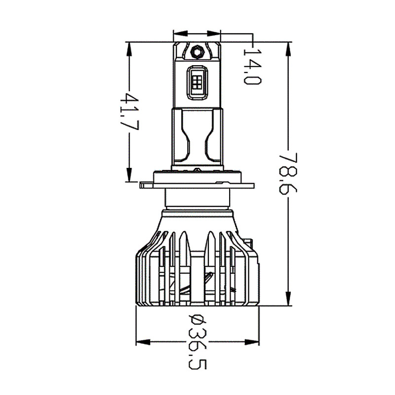 LED bulb AMS TRUCK-F H7 5500K CANBUS