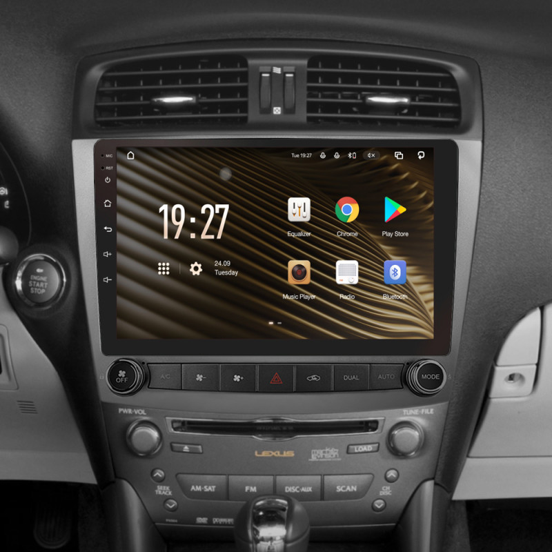 Android head unit SIGMA S10464 ANDROID 12 4+64 Gb 4G DSP Lexus IS250 XE20 (Lp) 2005-2013 10" (L3)