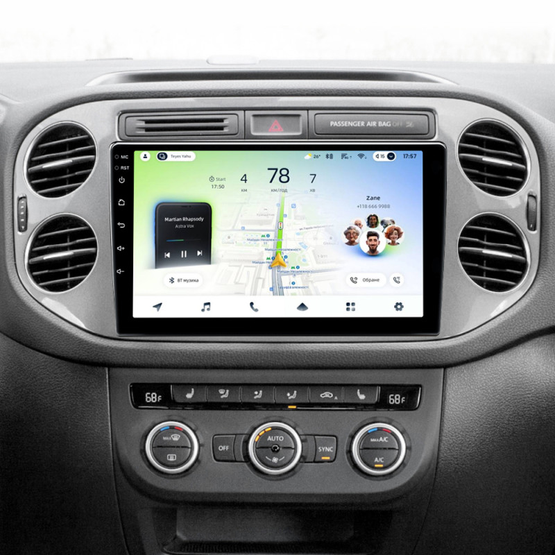 Štátní magnetofon Teyes CC4L 6+64 GB pro Volkswagen Tiguan 1 NF (2006–2017, F2), 9 palců