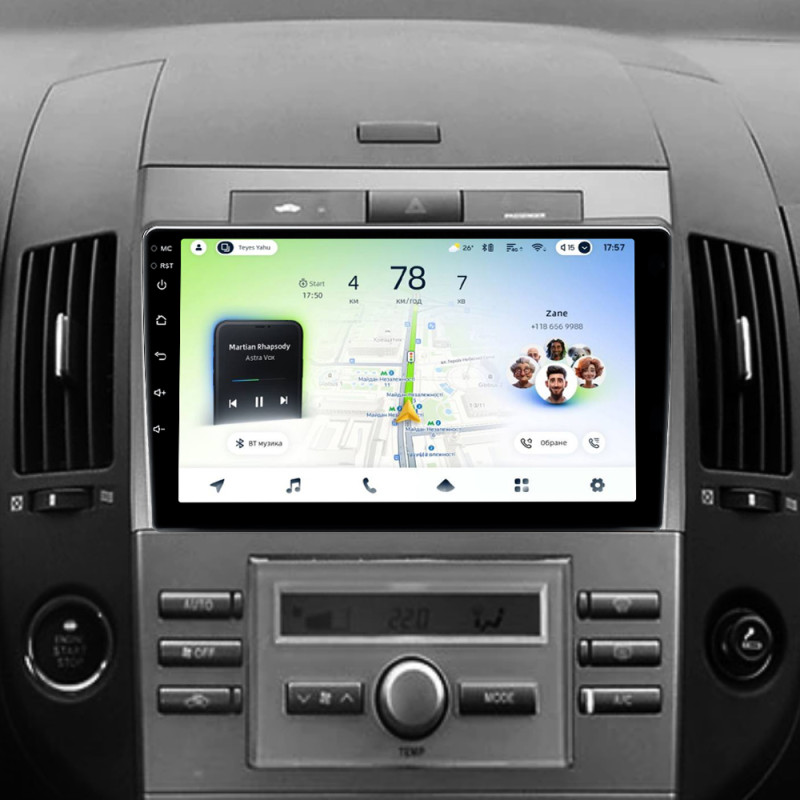 Android head unit Teyes CC4L 6+64 Gb Toyota Corolla Verso AR10 2004 - 2009 (F2) 9"