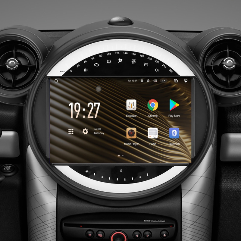 Android head unit SIGMA S9464 ANDROID 12 4+64 Gb 4G DSP BMW Mini (F2) 2010-2016 9" (L3)