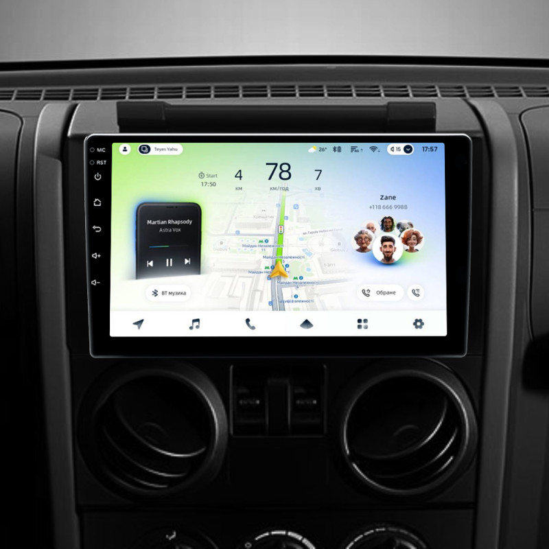 Android head unit Teyes CC4L 6+64 Gb Jeep Wrangler 3 JK (F1) 2008-2010 9" (L1)
