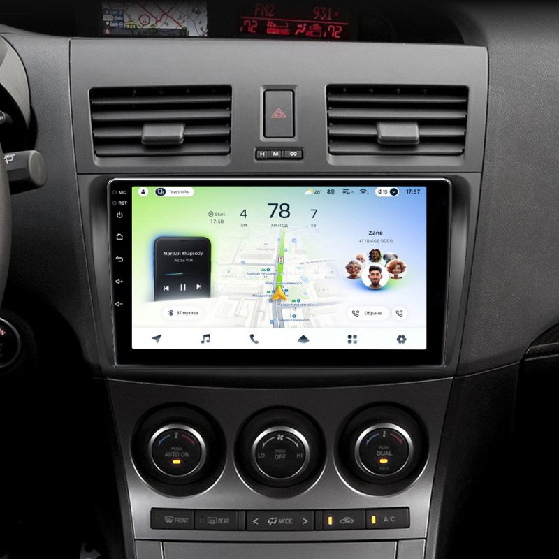Android head unit Teyes CC4L 6+64 Gb Mazda 3 2 2009-2013 9"