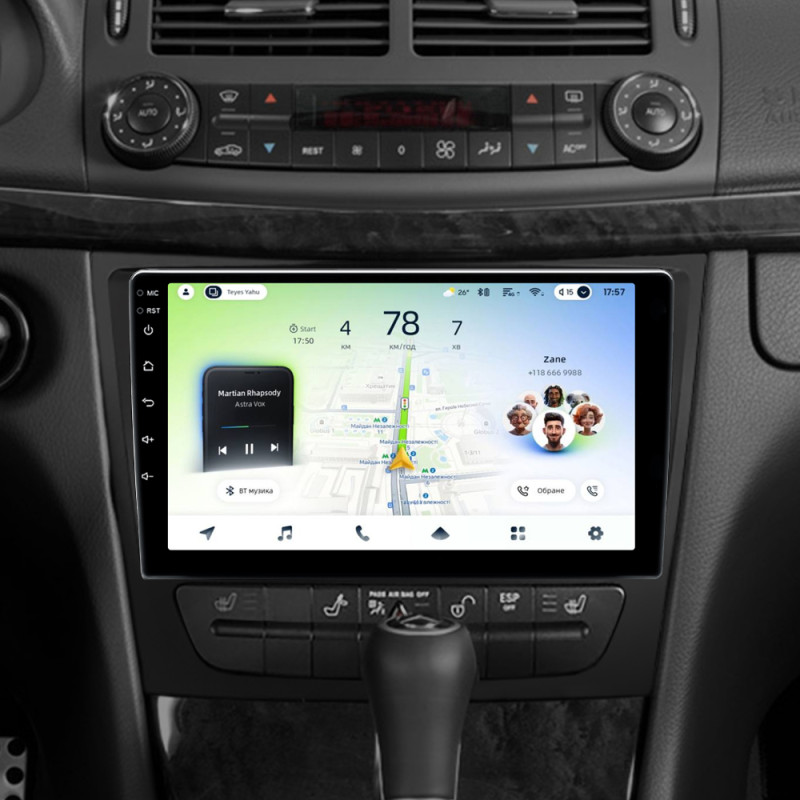 Android head unit Teyes CC4L 6+64 Gb Mercedes Benz E Class S211 W211 2002-2009 CLS Class C219 2004-2010 9"