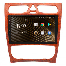 Android head unit SIGMA S9464 ANDROID 12 4+64 Gb 4G DSP Mercedes Benz C Class S203 CL203 W203 2000-2004 wooden 9" (L1)