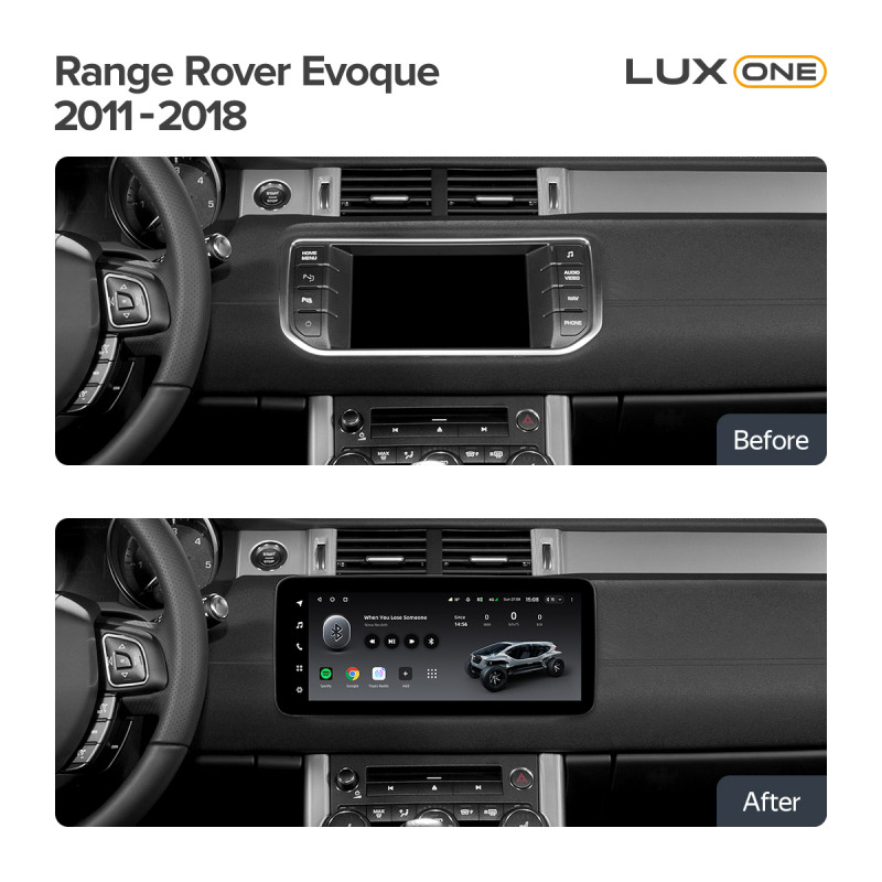 Android head unit Teyes LUX ONE 4+64 Gb Land Rover Range Rover Evoque 2011-2018 (A) 12.3" (L3)