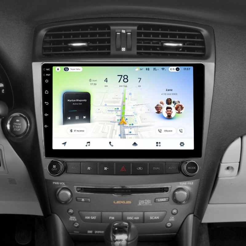 Android head unit Teyes CC4L 4+64 Gb Lexus IS250 XE20 (Lp) 2005-2013 10" (L3)