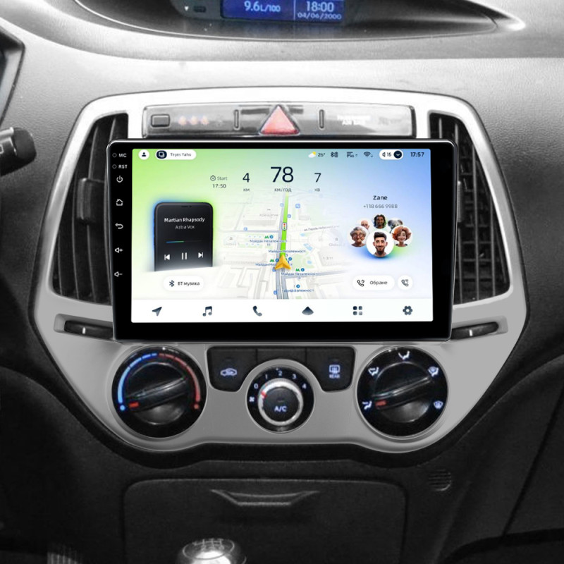 Android head unit Teyes CC4L 6+64 Gb Hyundai i20 2 2012-2014 9"