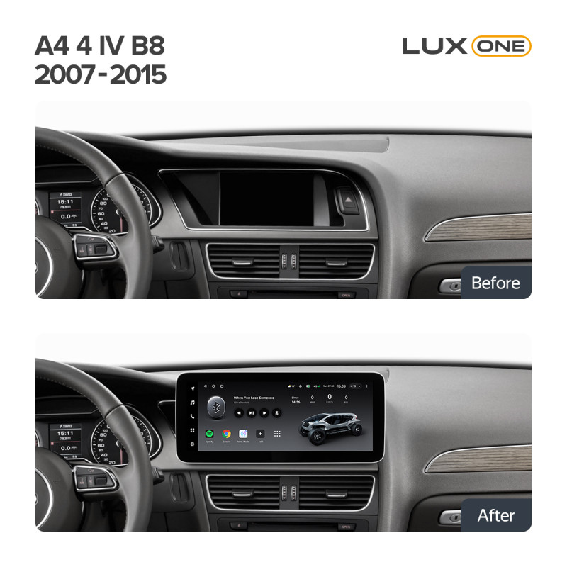 Android head unit Teyes LUX ONE 4+64 Gb Audi A4 4 B8 2007-2015 (A) 12.3" (L2)