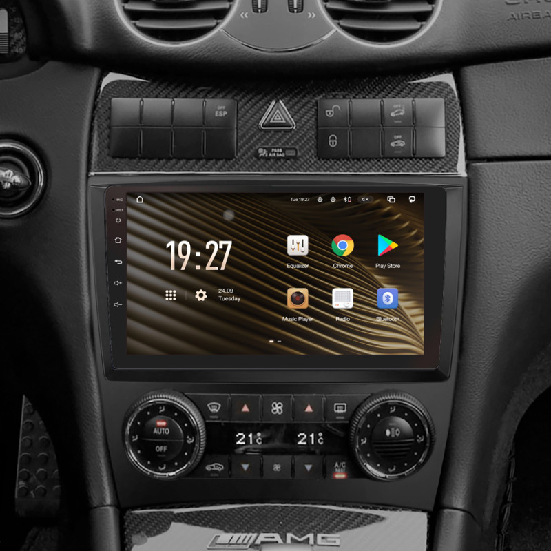 Android head unit SIGMA S9464 ANDROID 12 4+64 Gb 4G DSP Mercedes Benz C-Class W203 CL203 C209 A209 2004-2011 9" (L1)