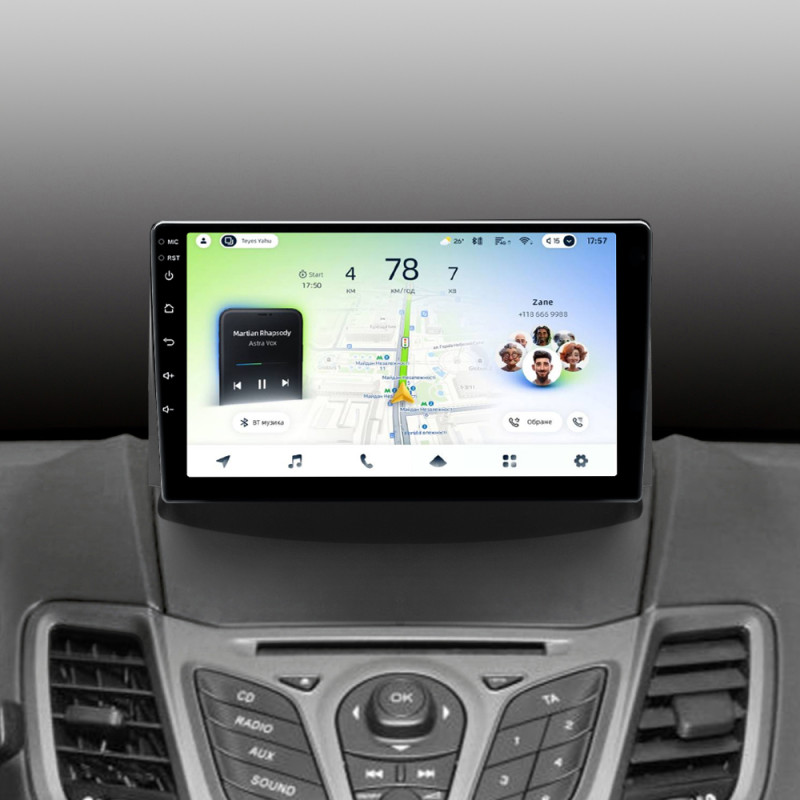 Android head unit Teyes CC4L 6+64 Gb Ford Fiesta Mk 6 (F1) 2009-2018 (A) 9"