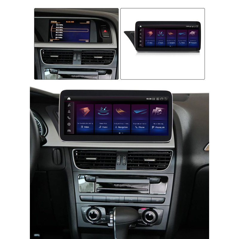 Estéreo de fábrica AMS Audi A4 (2008–2014) / A5 (2008–2016) sin GPS, 4 + 64 GB, 10.25