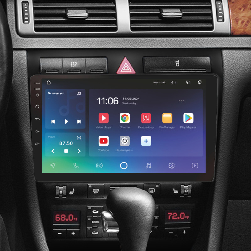 Android head unit SIGMA PRO 9432 ANDROID 10 4+32 Gb 4G DSP Audi A6 2 1997-2004 S6 2 1999-2004 RS6 1 2002-2006 9"