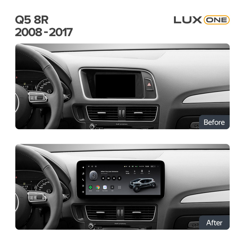 Android head unit Teyes LUX ONE 6+128 Gb with 360° surround view° Audi Q5 8R 2008-2017 (B) 12.3"
