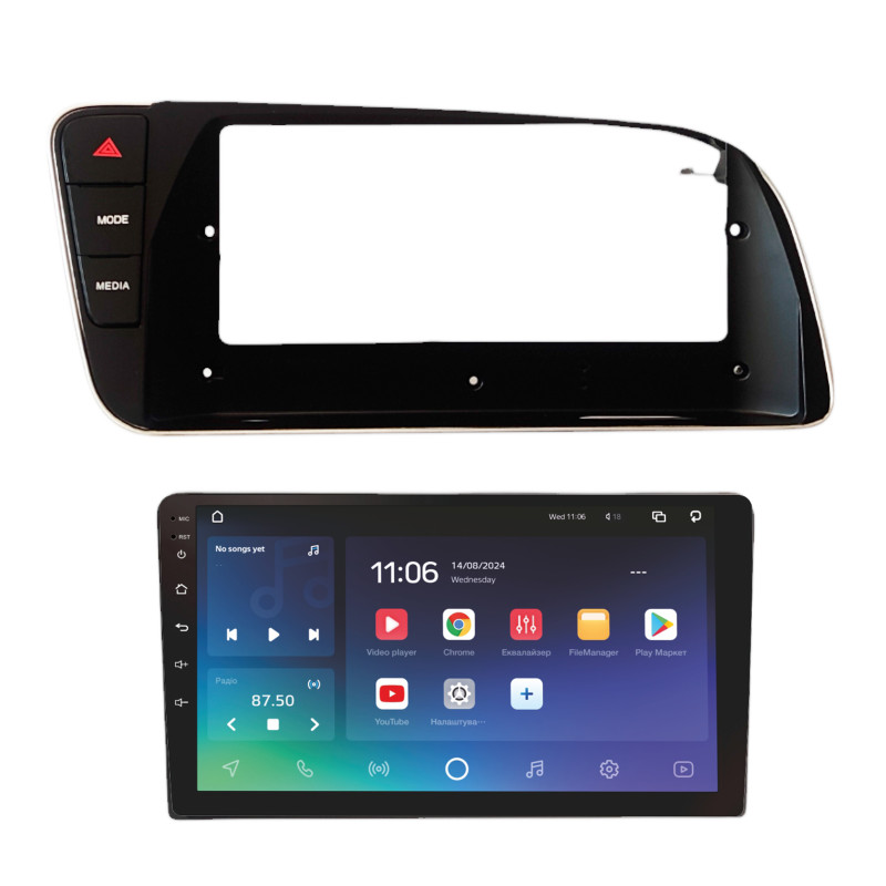 Android head unit SIGMA X9432 ANDROID 10 4+32 Gb 4G DSP AUDI Q5 LHD Black 2010-2018 9" (L2)