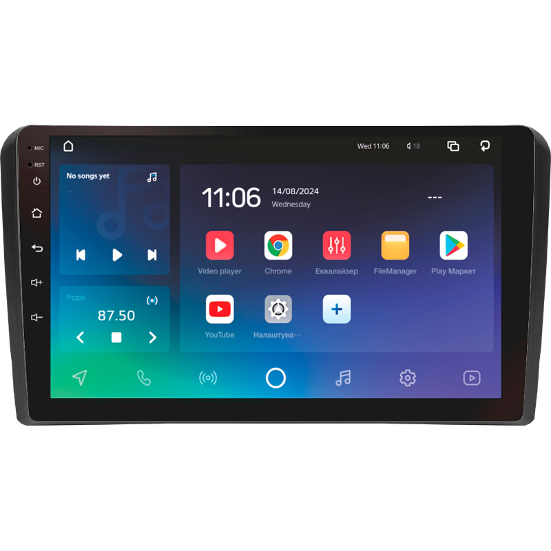 Android head unit SIGMA PRO 9432 ANDROID 10 4+32 Gb 4G DSP Audi A3 2 8P 2003-2013 S3 2 2006-2012 RS3 1 2011-2012 9"