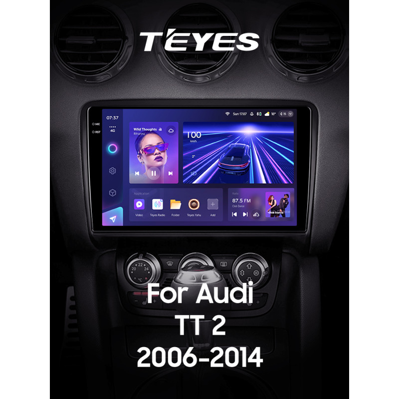 Android head unit Teyes CC3 6+128 Gb with 360° surround view° Audi TT 2 8J 2006-2014 9" 2k