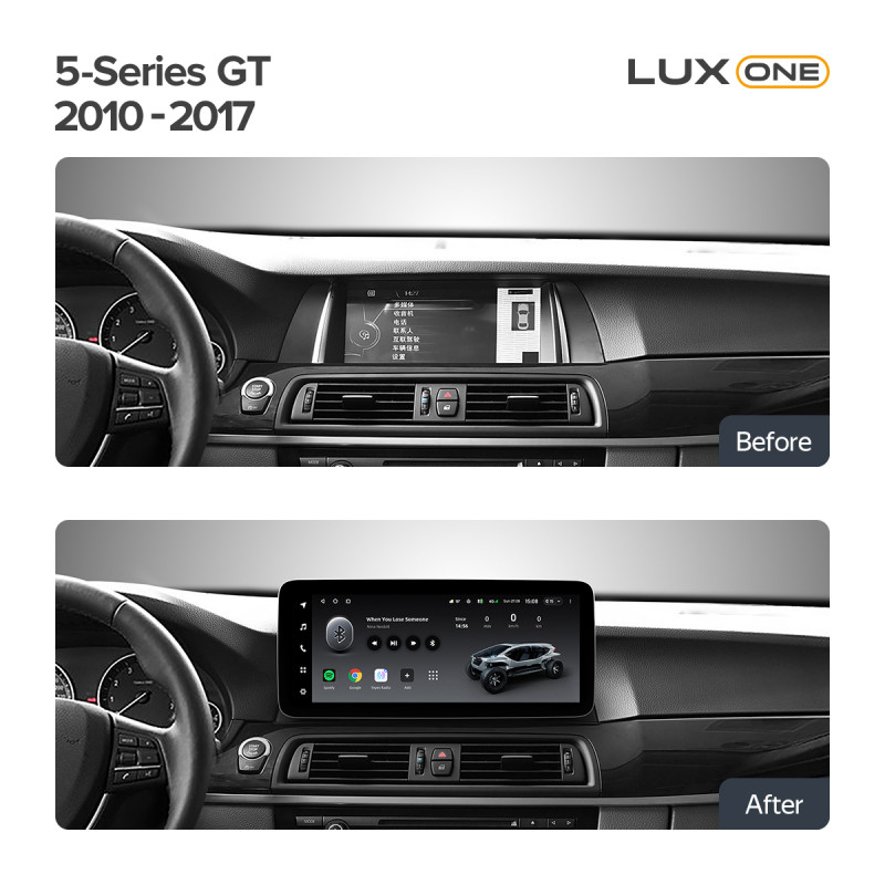 Odtwarzacz multimedialny Teyes LUX ONE 6+128 GB BMW 5-Series Gran Turismo F07 (CIC) 2010–2013, 12,3