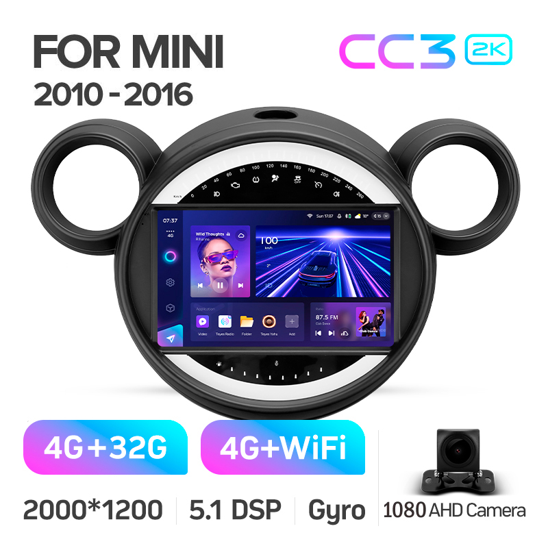Android head unit Teyes CC3 4+32 Gb BMW Mini (F2) 2010-2016 9" 2k (L3)
