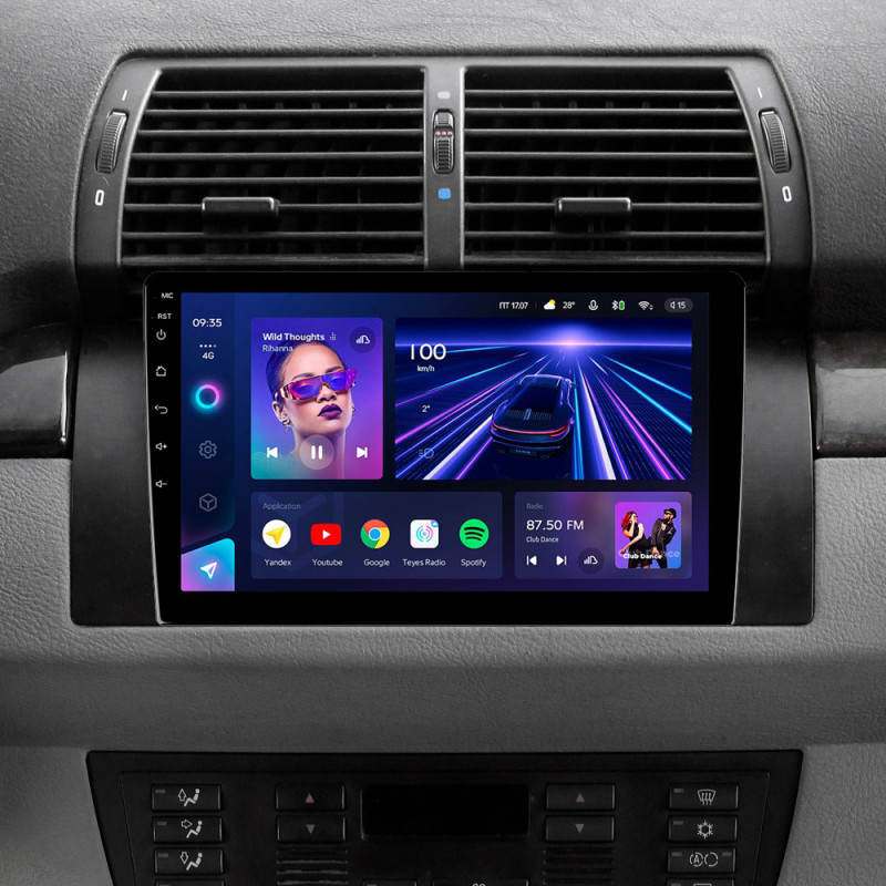 Oryginalna magnetofon Teyes CC3 4+32 GB do BMW X5 (E39, E53) z lat 1999–2006, ekran 9