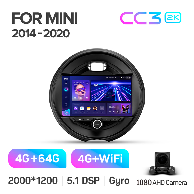 Štátní magnetofon Teyes CC3 4+64 GB pro BMW Mini 2014–2020, 9
