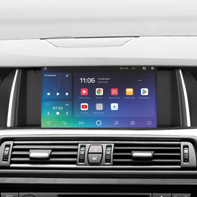 Android head unit SIGMA X9432 ANDROID 10 4+32 Gb 4G DSP BMW 5 Series F10 F11 CIC 2009-2013 9" (L3)